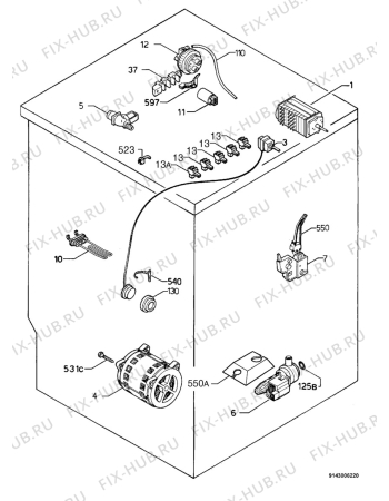 Взрыв-схема стиральной машины Zanussi F605 - Схема узла Electrical equipment 268